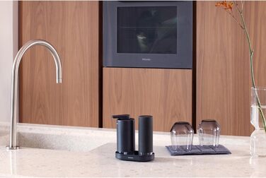 Brabantia Набір дозаторів для мила та миючих засобів 2х200 мл, металевий, сірий Infinite Grey з піддоном