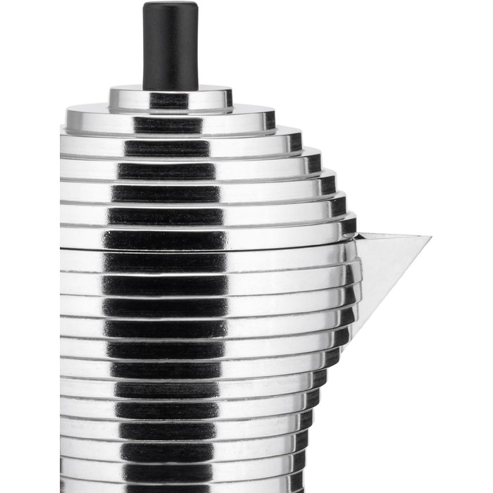 Кавомашина Alessi Pulcina, алюміній, 3 чашки, чорна, 12 x 23 x 12 см