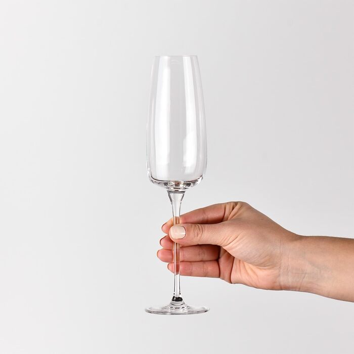 Набір келихів Krosno для білого, рожевого вина та Prosecco, 4 шт, об'єм 650/480 мл, сучасна колекція, ідеально для дому, ресторану та кухні, безпечні для миття в посудомийній машині