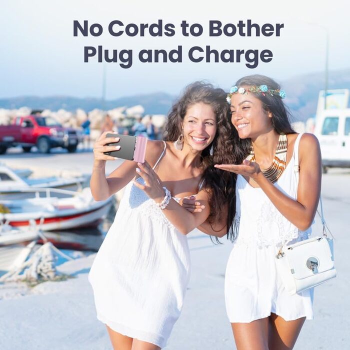 Портативний акумулятор Mini Powerbank 5200mAh: Швидка зарядка 20W PD 4.0A, LCD-дисплей, сумісний з iPhone 14/13/12/11/XR/XS/8/7/6plus (Рожевий)