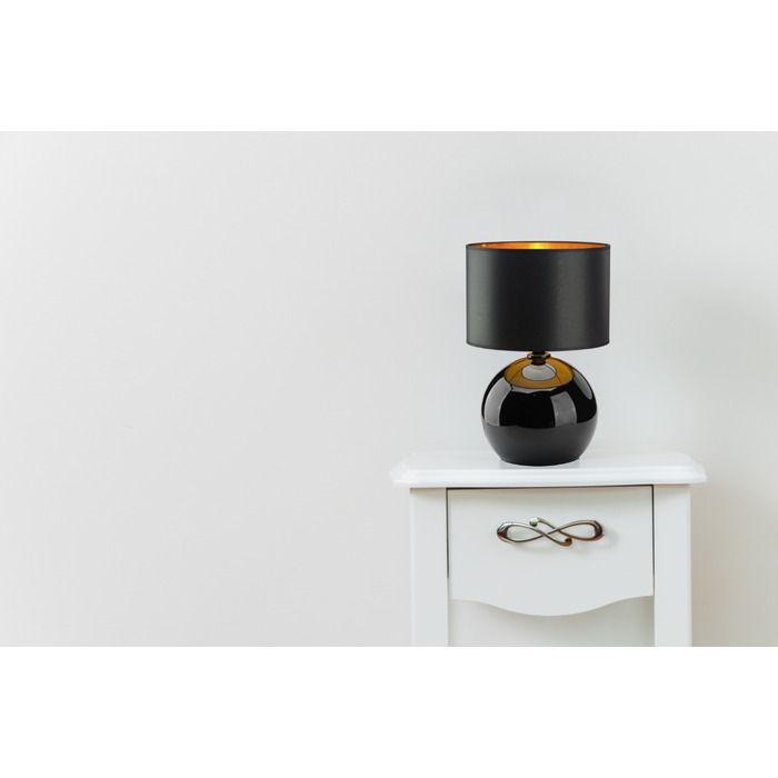 Настільна лампа TK-Lighting Palla, чорний/жовтий, 60 Вт
