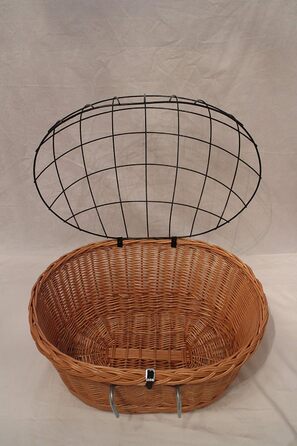 Кошик для собак на кермо велосипеда з ротангу з металевою сіткою та подушкою XL або XXL. Кошик для собаки, кошик на кермо, велосипедний кошик, кошик для покупок (XL з подушкою) (XXL без подушки)