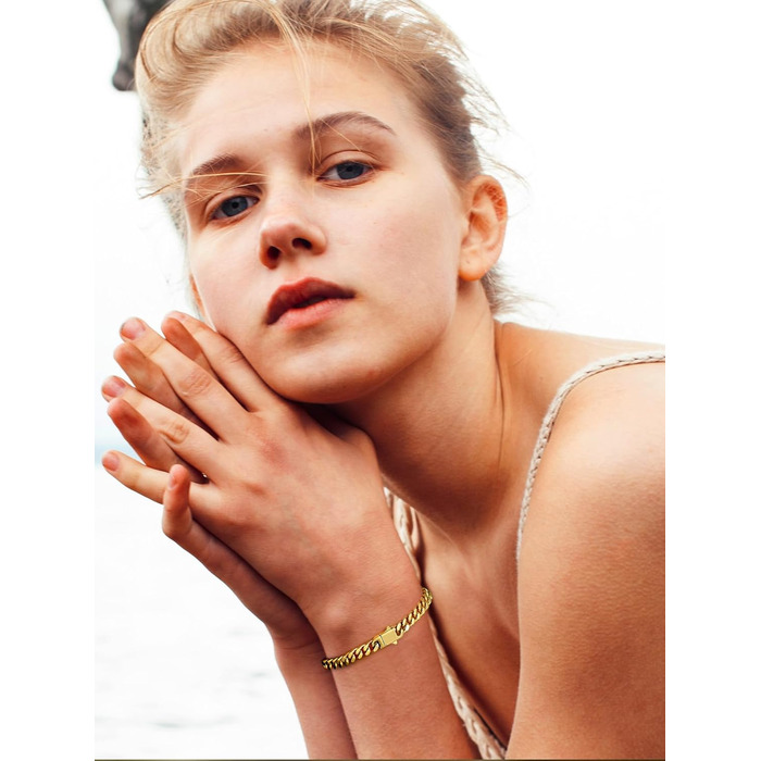 Чоловічий браслет-ланцюжок Miami Bestyle з нержавіючої сталі, 5/7/9/12.5 мм, 19/21/23 см, з подарунковою коробкою