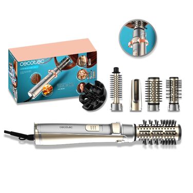 Cecotec AirBrush Gyro Elite: Ротаційна гаряча повітряна щітка 5в1 CeramicCare. 1100W, іонізація, 5 насадок, двонаправлений поворот, керамічне покриття, холодна насадка, 3 температурні режими