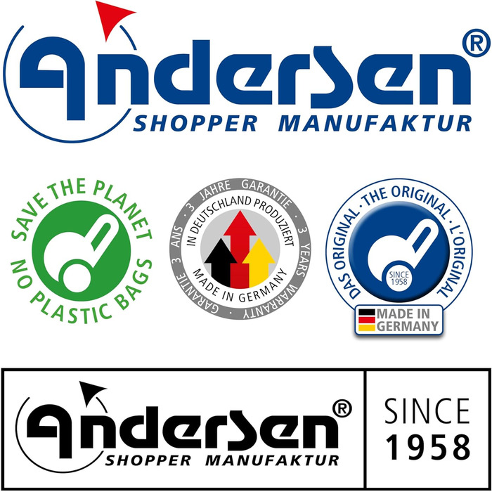 Тролей для покупок Andersen Scala Milla чорний - 54 л, сталевий каркас, 40 кг, сходинковий механізм