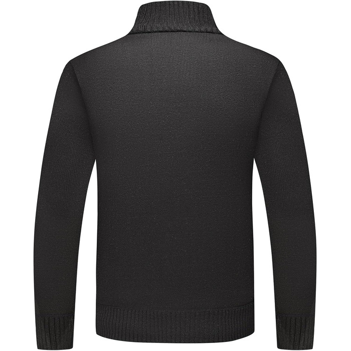 Чоловіча тепла куртка-трак з кишенями, однорядна, осінньо-зимова модель (Чорний, S)