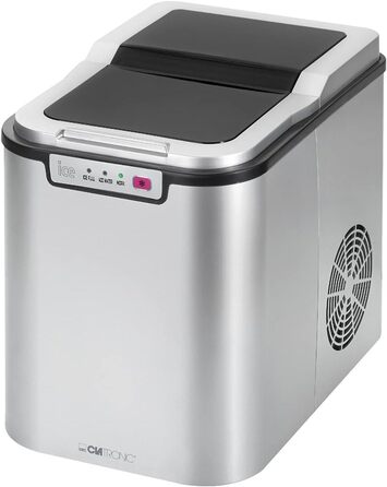 Машина для приготування льоду Clatronic EWB 3785 Inox | Швидке приготування льоду за 10 хвилин | Самоочищення | 12 кг/24 години | 1,5 л резервуар для води