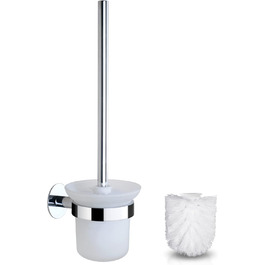 Набір для чищення унітазу GERUIKE з керамічним тримачем (сірий матовий, хром-срібло)