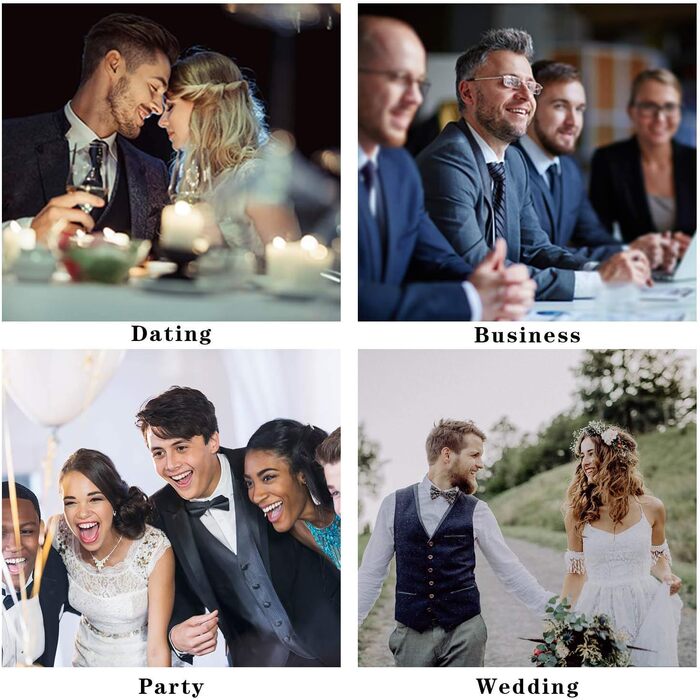 Метелик чоловічий HISDERN однотонний, регульований, для вечірки та весілля, темно-синій