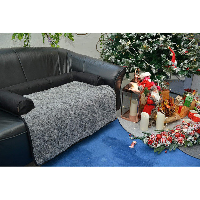 Крісло-ліжко для собак Raikou: зручне та захисне, 70x90 см, сірий меланж