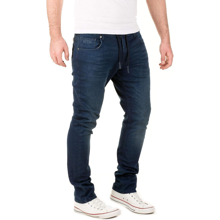 Чоловічі джинси WOTEGA Noah Slim Fit (38W/36L, синій Dress Blues 3r4024) - джинси-светшот для чоловіків