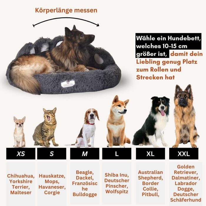 Кругле ліжко для собак та котів Pfoten&nasen® Wolke 7 - м'яке, знімний чохол, 75 см (Сірий/Білий)