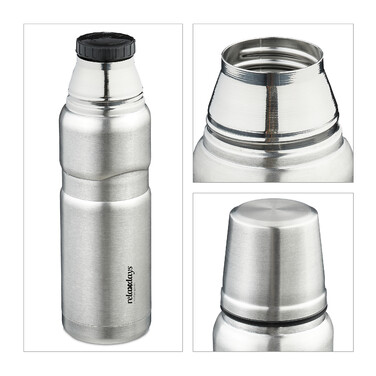 Relaxdays Drinking Bottle with Cup 500 ml