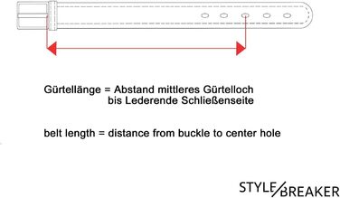 Жіночий ремінь StyleBREAKER з декоративними заклепками, штучна шкіра, темно-сірий, регульований