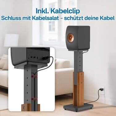 Регульовані підставки для акустики KEF LS50 Meta/Wireless II - Пара, дерев'яний масив, міцна конструкція (до 23 кг)