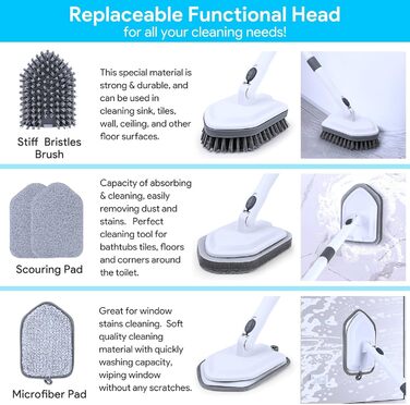 Bathroom Cleaning Brush with 52