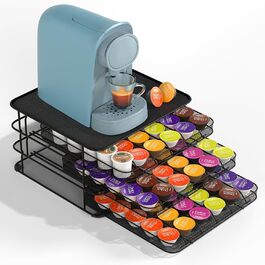 Підставка для капсул кави Masthome 3-ярусна для Dolce Gusto, 108 капсул, чорна