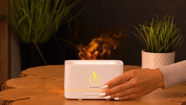 Ультразвуковий зволожувач повітря Aromatly Flame 2, білий, 20 мл/год