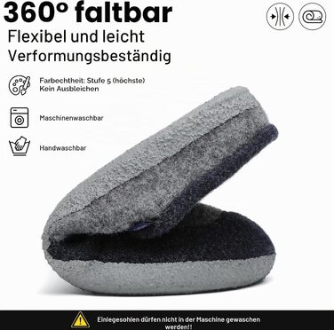 Зимові фетрові капці Mishansha Unisex для дому, розмір 46 EU, колір єгипетський синій
