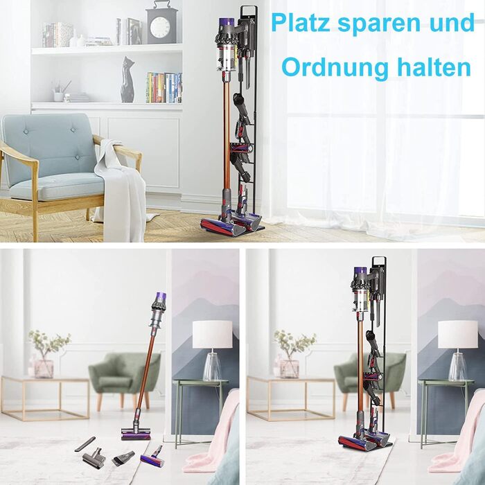 Підставка для пилососів Dyson Gen5 V15s, V15, V12 Slim, V11, V10, V8, V7, V6 - чорна