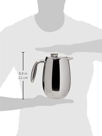 Френч-прес Bodum Columbia 1 л, подвійні стінки, нержавіюча сталь, для кави, можна мити в посудомийці, глянцевий