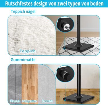 Підставка для акустики, регульована висота, 1 пара, для сателітної та поличкової акустики, до 5 кг, з кабелепроводом (SB-202-висота не регулюється)