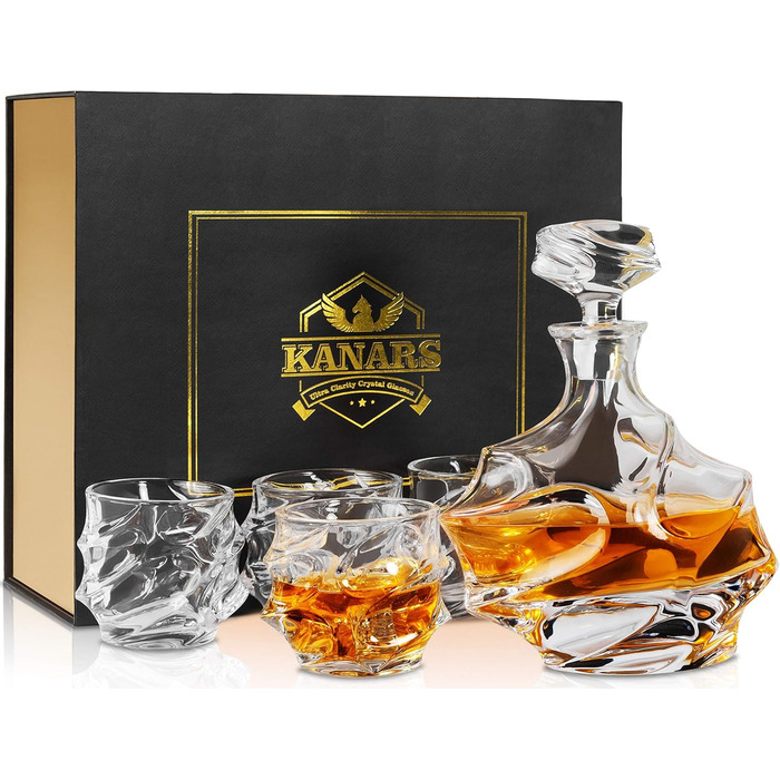 Набір скляної посуди Kanars: віскі, коньяк, мартіні (5 шт.)