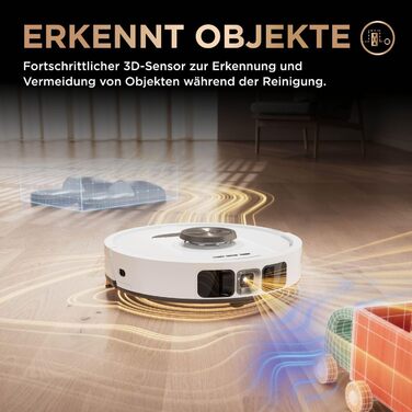 Робот-пилосос та робот-мийник Shark PowerDetect 2-в-1, NeverTouch Pro, самостійне очищення до 60 днів, 3D-LiDAR навігація, NeverStuck, керування через додаток, RV2800ZEEU, 2 щітки, Anti-Micro Pads, 1 капсула