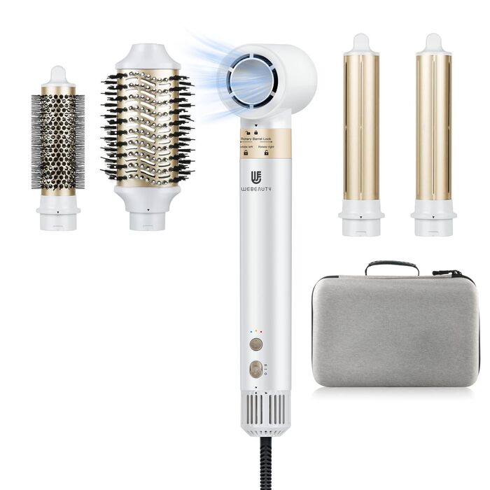 Webeauty Airstyler 6-в-1: Фен-щітка, плойка для локонів, іонізація 500 млн, 220-240V