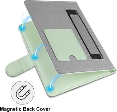 Чохол для електронних книг Pocketbook/Tolino/Sony/Kindle/Kobo, зелений, шкіряний