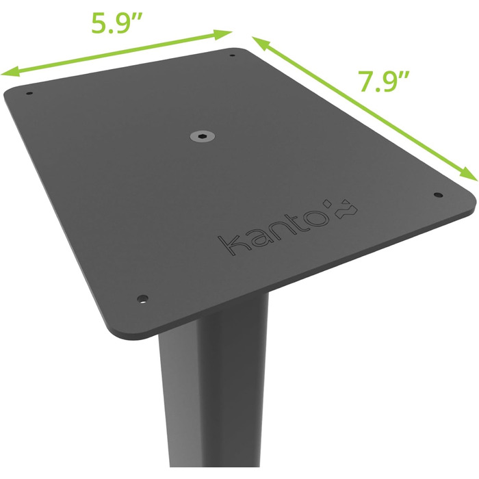 Підлогові стійки Kanto ST28 для поличних акустичних систем 28'' (13,6 кг), пара, чорна сталь, чорна MDF основа