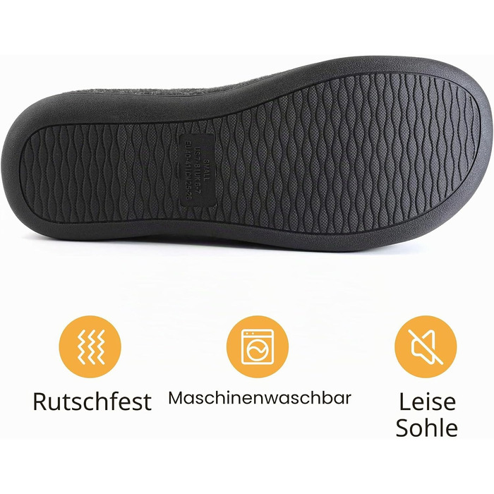 Чоловічі домашні капці RockDove з підкладкою Sherpa та ефектом пам'яті Memory Foam, чорні, розмір 42/43 EU