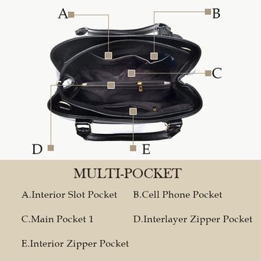 Сумка жіноча BestoU шкіряна чорна велика, сумка на плече та через плече