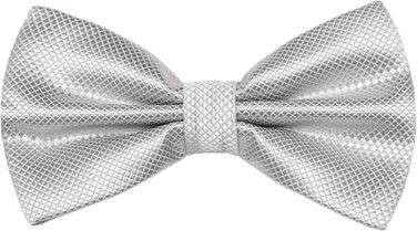 Метелик чоловічий DonDon сріблястий з нагрудною хустинкою, регульований розмір