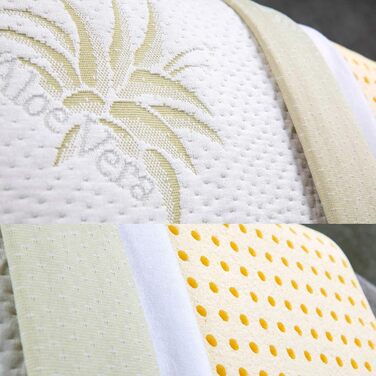 Набір з 2 подушок EVERGREENWEB 40x80 см, 18 см, ортопедичні, Memory Foam, знімний чохол Aloe Vera і бавовна, для болю в шиї, медичний виріб