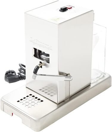 La Piccola Satinata Italian Espresso Machine for ESE Pads | Environmentally conscious and economical in consumption | For standard 44mm, Silver, KAVLP9111 La Piccola Satinata Stainless Steel