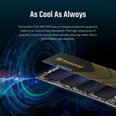 SSD Transcend 2TB M.2 NVMe PCIe 4.0 (Gen4x4) з радіатором - 7400 МБ/с для PS5, ПК, ноутбуків