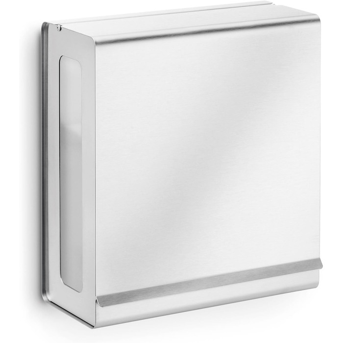 blomus -NEXIO- Paper Towel Dispenser made of polished stainless steel, 30 x 27 x 13 cm, Stainless Steel (Brushed Stainless Steel)