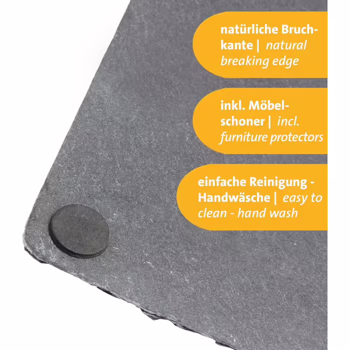 Westmark Slate/Serving Boards, 2 pieces, Rectangular, Surface area: 30 x 20 cm each, Slate, Tapas + Friends, 694022E3