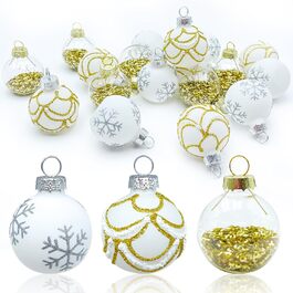 Скляні новорічні кулі Bseical, 18 шт., діаметр 4 см, 3 кольори - новорічний декор для ялинки