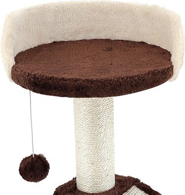 Дерев'яний кігтечка для котів Beltom® Kratzbaum 54 см, рожево-білий (коричнево-бежевий)