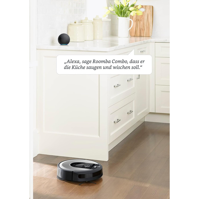 Робот-пилосос iRobot Roomba Combo i8+ з авто-дозаправкою та миттям підлоги, картографією, PrecisionVision Navigation та розпізнаванням об'єктів