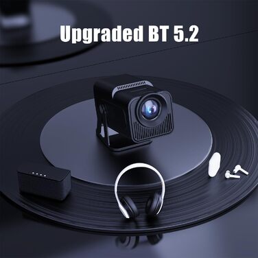 Android 13 проєктор Smart Beamer 1080P з підтримкою 5G WiFi, голосовим асистентом, автоматичною корекцією трапеції та 12000 люмен для домашнього кінотеатру та використання на відкритому повітрі (320ANSI)