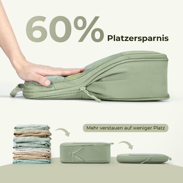 8-кількість компресійних кубиків для одягу, органайзер для валізи, чорний (8 шт., мат-зелений)