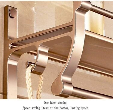WDSOPK Bathroom Shelf, Glass Shelf, Single-Layer Bathroom Shelf, Wall-Mounted Bathroom Storage Shelf (Aluminum Panel - 40Cm)
