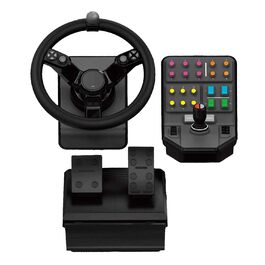 Контролер Saitek Farm Sim від Logitech G для Farming Simulator: кермо, панель керування, педалі газу та гальма, 900° оберт, 38+ кнопок, USB, PC/Mac - Чорний