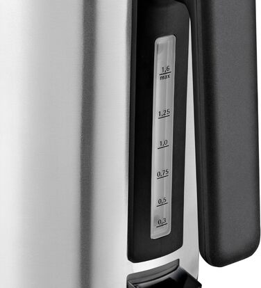 WMF Lono Stainless Steel Kettle 1.6l, Electric Kettle with Scale Filter, 2400 W, Illuminated Water Level Indicator, Matte Stainless Steel