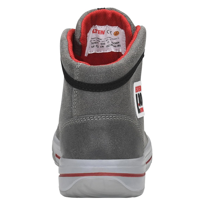 Робочі черевики ELTEN VINTAGE Mid ESD S3 для чоловіків, шкіряні, з металевим носком, легкі, спортивного стилю, сірого кольору, розмір 46 EU