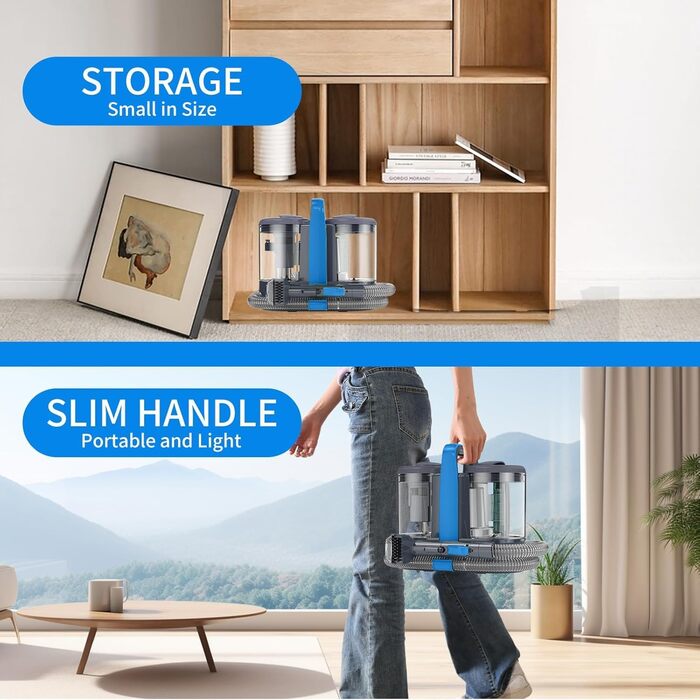 Портативний мийник для меблів та килимів 12kPa 450W: ефективне видалення плям з диванів, авто та килимів