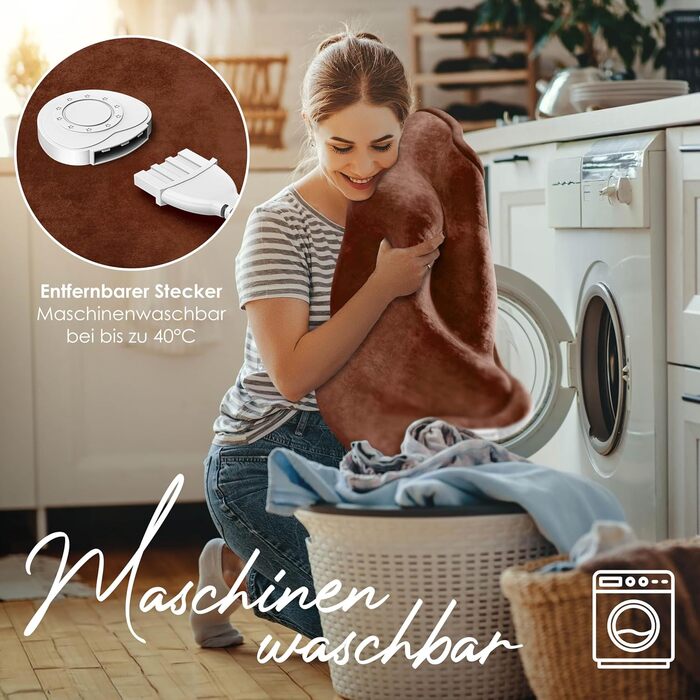 Електрична грілка KESSER® 200x180 см з автовимкненням | Двостороння, 9 температурних режимів, з таймером та цифровим дисплеєм | Для ліжка, дивана | Можна прати до 40°C